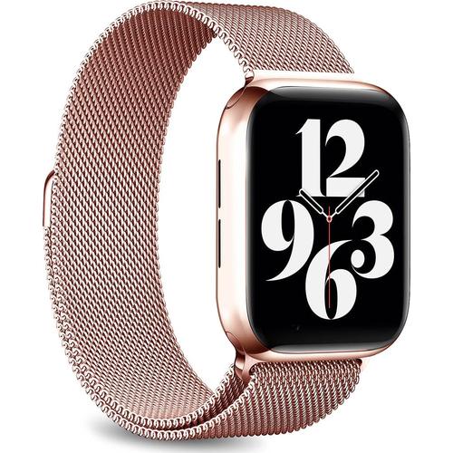 Puro Milanese - Bracelet De Montre Pour Montre Intelligente - Rose - Pour Apple Watch (38 Mm, 40 Mm)