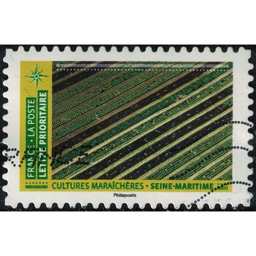 France 2021 Oblitéré Used Mosaïque De Paysages Cultures Maraîchères Seine Maritime Y&t 1951 Su
