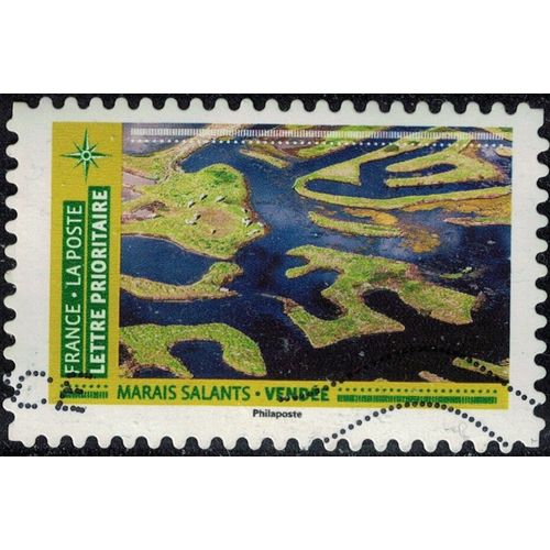 France 2021 Oblitéré Used Mosaïque De Paysages Marais Salants Vendée Y&t 1950 Su