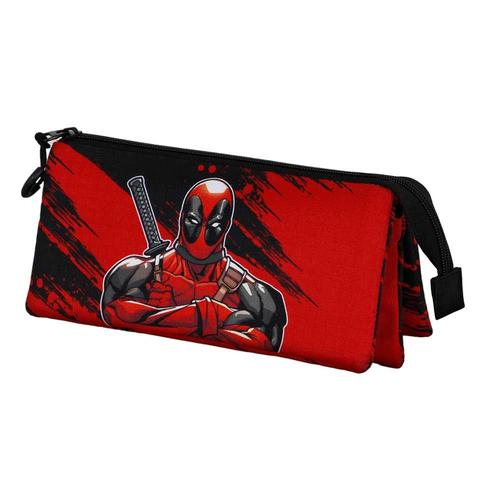 Trousse Triple - Marvel Deadpool Bad - Rouge - Taille Unique