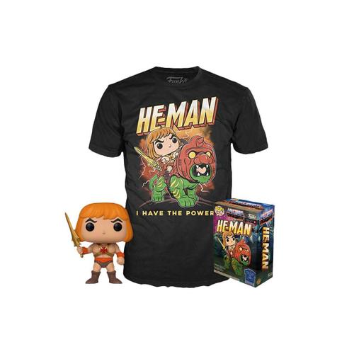 Les Maîtres De L'univers - Set Pop! & Tee Set Figurine Et T-Shirt He-Man Heo Eu Exclusive (M)