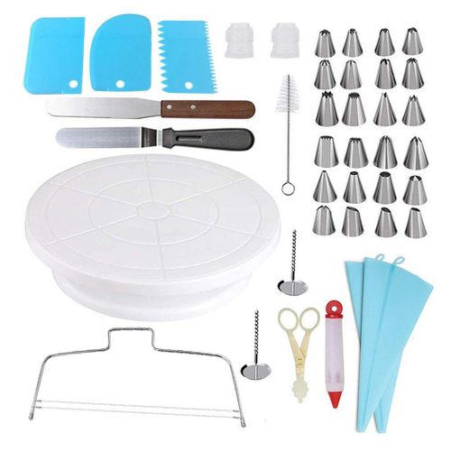 Ensemble de plateaux à gâteaux, support de décoration, accessoires de bricolage, moule rotatif Stable, Table à gâteaux ronde antidérapante, outils de cuisson de cuisine