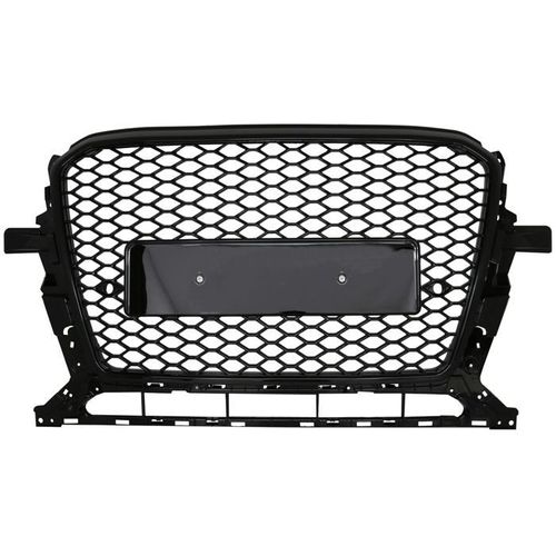 Sans Emblème Nid D'abeille Grille Pour Audi Q5 8r Facelift 12-15 Noir Brillant