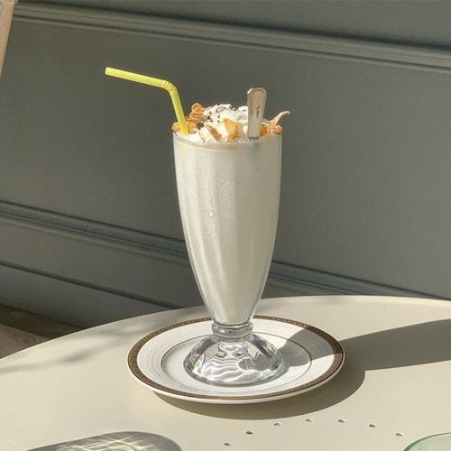 Tasse en verre de luxe, style nordique, léger, pour boisson froide, thé au lait, boisson créative pour la maison, Smoothie, crème glacée, Milkshake