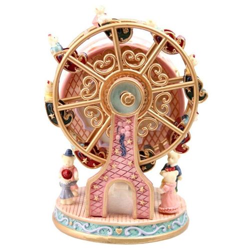 Boîte À Musique Rotative En Résine, Grande Roue, Ours, Boîte À Musique Rotative, Horloge, Décoration De La Maison, Cadeau De Noël