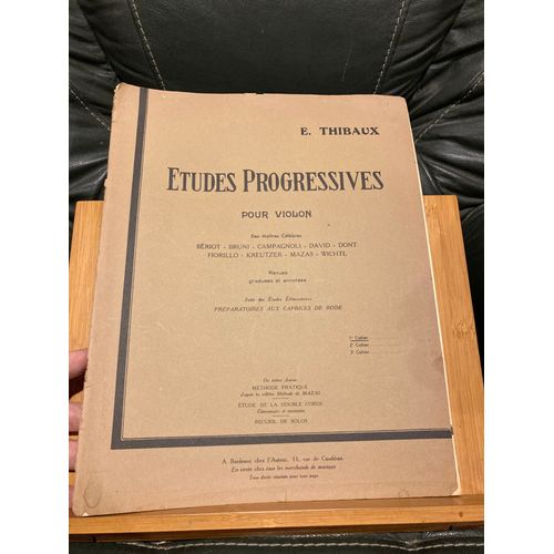 E. Thibaux Etudes Progressives Pour Violon 1er Cahier Partition Chez L'auteur