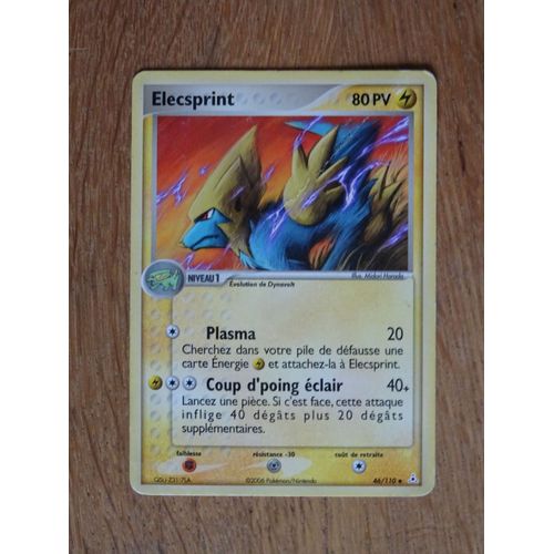 Carte Pokemon Elecsprint 80 Pv 46/110 Ex Fantômes Holon