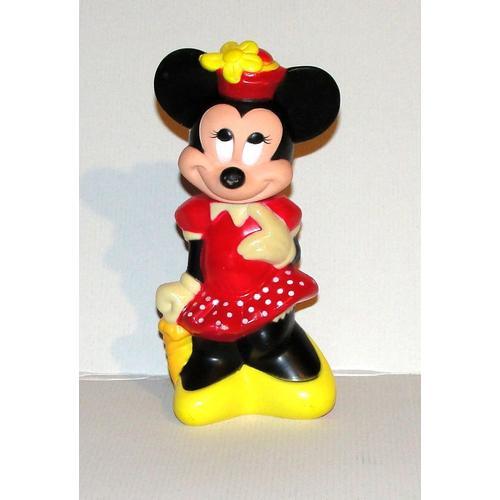 Figurine Minnie Vintage - Contenant De Bain Souris Disney 23 Cm