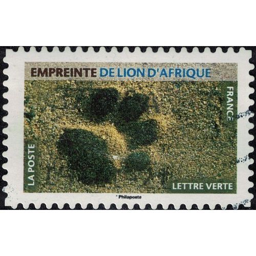 France 2021 Oblitéré Daté Used Empreintes D'animaux Empreinte De Lion D'afrique Y&t 1957 Su