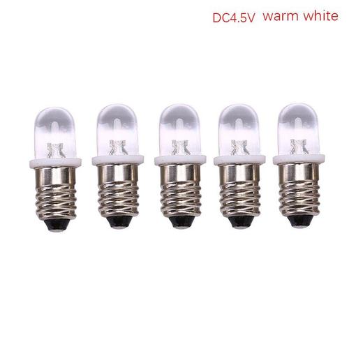 Ampoule Led E10 Dc 3v 4.5v, 5 Pièces, Indicateur D'ampoule, Lampe De Poche À L'ancienne