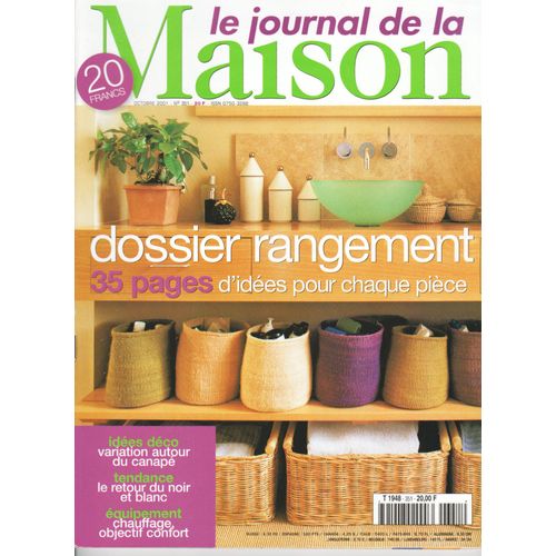 Le Journal De La Maison N° 351 Octobre 2001