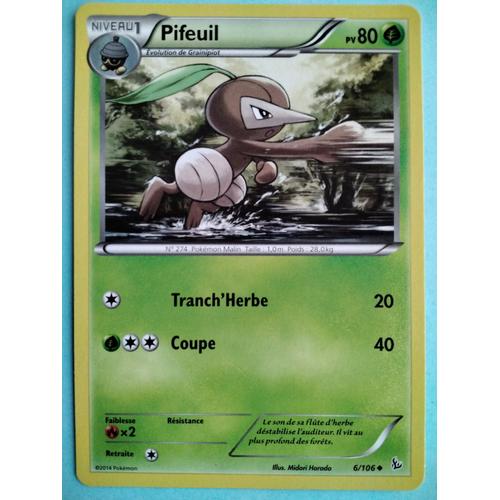 Carte Pokémon N° 274 Pifeuil