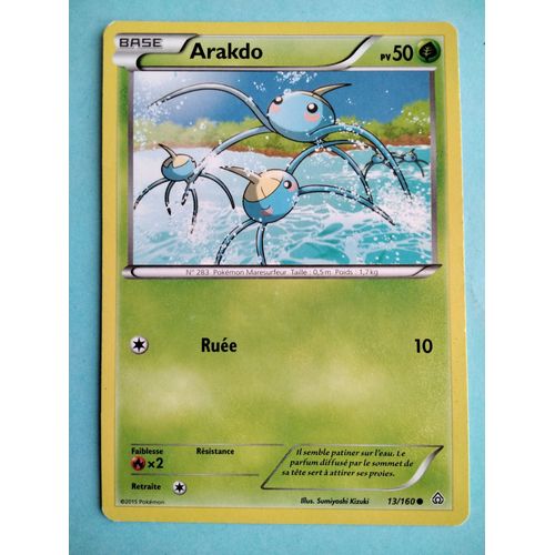 Carte Pokémon  N° 283 Arakdo