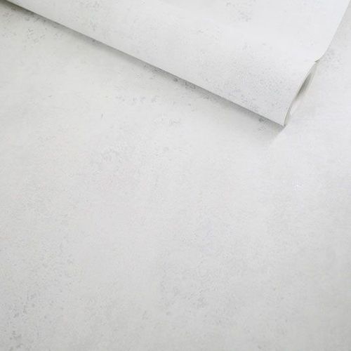 Papier peint vinyle sur intissé - Casual Minéral - Béton blanc touches argentées decoweb.com - Rouleau(x)