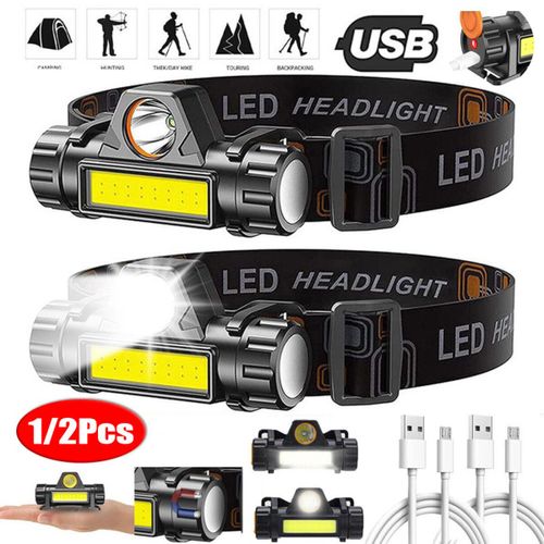 Lampe Frontale Rechargeable Lampe Frontale Led Légère Lampe Frontale De Travail Lampe Frontale Étanche Lampe De Poche Pour La Pêche,La Course À Pied Et Le Camping - Type 1pc
