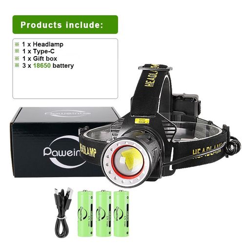 12000000 Lumens capteur phare XHP360 phare de pêche 18650 batterie lampe de poche USB Rechargeable phares torche lanterne - Type XHP360 C