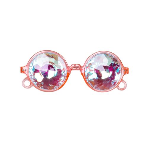 Lunettes Rondes Roses À Prismes Adulte