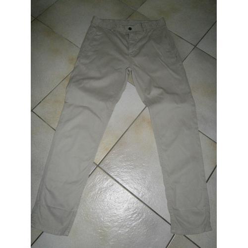 Pantalon Homme Zara Beige Taille 42 3 Poches Devant 2 Derrière En Très Bon État