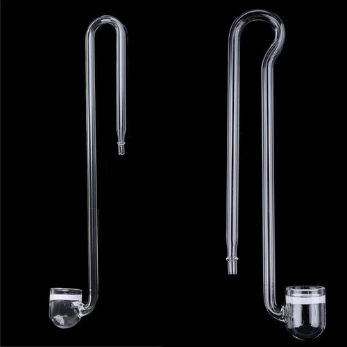 Diffuseur De Co2 En Verre Transparent En Forme De U Et De R Pour Aquarium,Accessoire Pour Aquarium Planté,Longueur De 7.9 Pouces - Type R