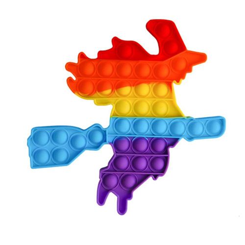 Jouets D'halloween Pour Adultes Et Enfants, Bulle De Poussée Arc En Ciel, Jouet Anti Stress, Artisanat À Presser, Jouets Sensoriels Pour Soulager L'autisme
