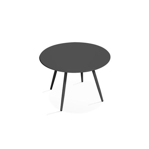 Table Basse De Jardin Ronde En Métal Gris