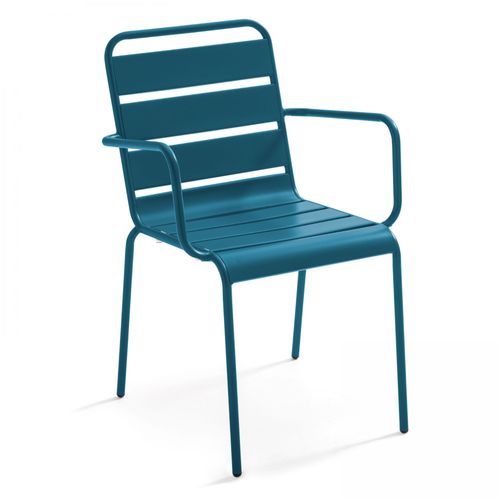 Fauteuil En Métal Bleu Pacific