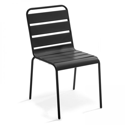 Chaise En M?Tal Anthracite
