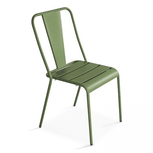 Chaise En M?Tal Vert Cactus