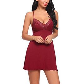 Femmes Sexy col en v profond dentelle Lingerie vêtements de nuit Mini robe  chemise de nuit vêtements de nuit vêtements érotiques sexe vêtements |  Rakuten