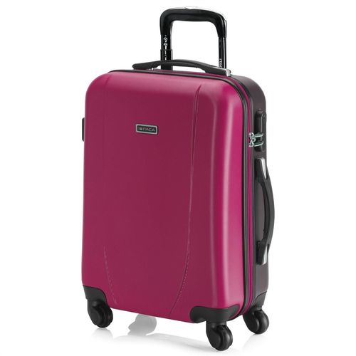 Valise Cabine Rigide Petite 4 Roues Trolley 55 Cm En ABS Texturé. Bagage À Main. Résistant Légère. Poignée 2 Anses Et Cadenas. Low Cost Ryanair. 71150