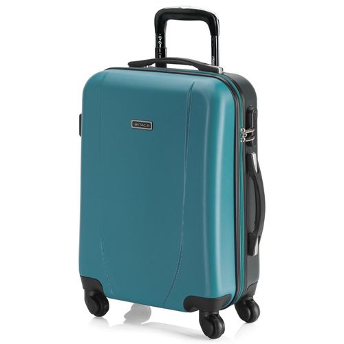 Valise Cabine Rigide Petite 4 Roues Trolley 55 Cm En ABS Texturé. Bagage À Main. Résistant Légère. Poignée 2 Anses Et Cadenas. Low Cost Ryanair. 71150