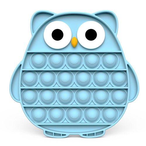 Hibou Arc-En-Ciel Push Bubble Sensoriel, Jouet Anti-Stress, Austim Besoins Spéciaux, Soulagement Du Stress, Figure En Silicone, Animaux Jouets Pour Enfants Adultes