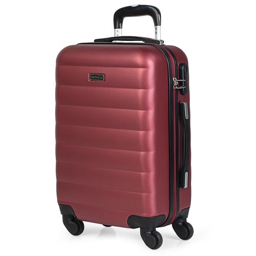 Valise Cabine Rigide Petite 4 Roues Trolley 55 Cm En ABS Texturé. Bagage À Main. Extensible Résistant Légère. Poignée 2 Anses Et Cadenas. Low Cost Ryanair. 71250
