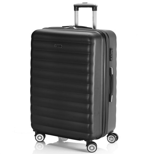 Valise De Voyage Rigide 4 Roues Trolley De Taille Moyenne 65 Cm En ABS. Extensible Résistante Et Légère. Poignée 2 Anses Et Cadenas. Étudiant Et Professionnel. 71260