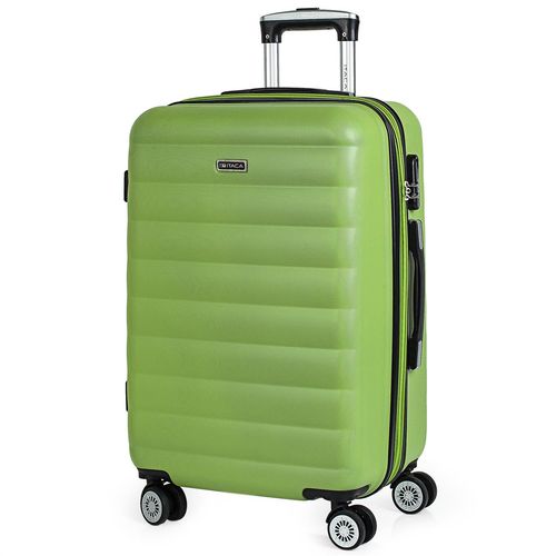 Valise De Voyage Rigide 4 Roues Trolley De Taille Moyenne 65 Cm En ABS. Extensible Résistante Et Légère. Poignée 2 Anses Et Cadenas. Étudiant Et Professionnel. 71260