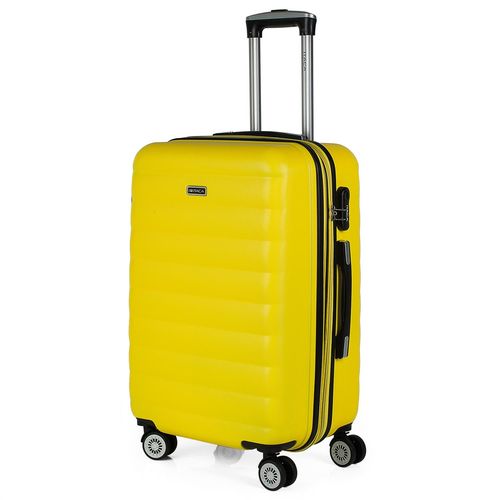 Valise De Voyage Rigide 4 Roues Trolley De Taille Moyenne 65 Cm En ABS. Extensible Résistante Et Légère. Poignée 2 Anses Et Cadenas. Étudiant Et Professionnel. 71260