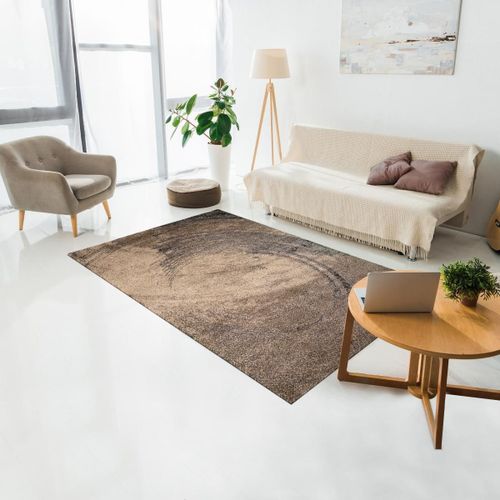 Jadorel - Tapis Design Binba Marron Clair Et Foncé 80x150 Cm - Tapis Entrée -...