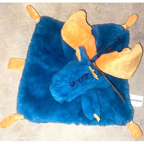 Doudou Dragon Bleu Jaine Orchestra Premaman Jouet Bebe Naissance