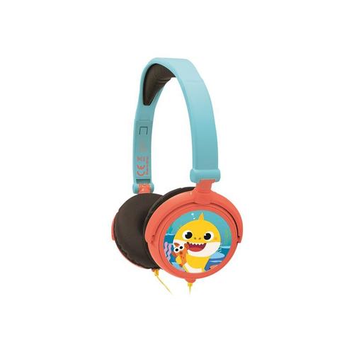 Lexibook Baby Shark Nickelodeon HP015BS - Écouteurs - sur-oreille - filaire - jack 3,5mm - bleu, orange