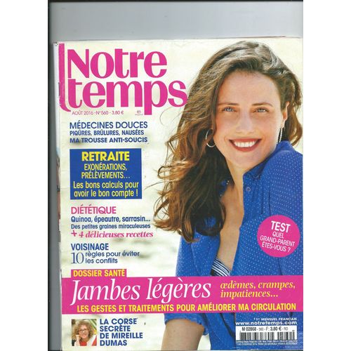 Notre Temps 08/2016 La Corse Secrète De Mireille Dumas, Mata Hari, Hugh Grant