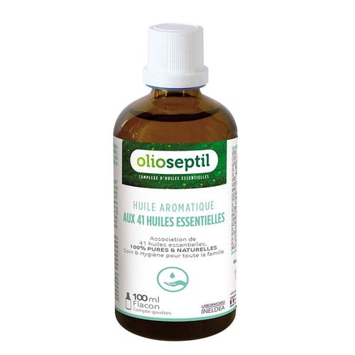 Olioseptil® - Huile Aromatique Aux 41 Huiles Essentielles - Association De 41 Huiles Essentielles 100% Pures Et Naturelles - Soin Et Hygiène Pour Toute Le Famille - 100 Ml 