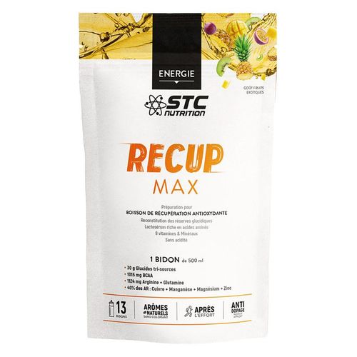 Stc Nutrition - Recup Max - Préparation Pour Boisson De Récupération Antioxydante - Goût Fruits Exotiques - Anti-Dopage - 13 Bidons - 525 G 