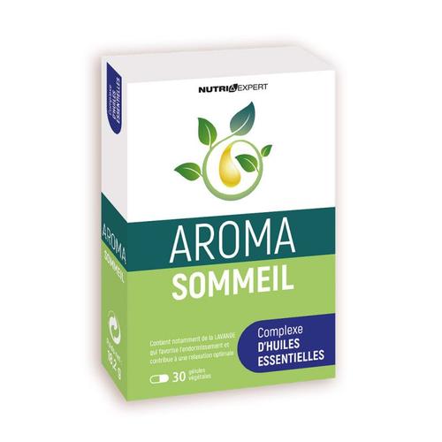 Nutriexpert - Aroma Sommeil - Complexe D'huiles Essentielles 100% Pures Et Naturelles - Cure De 30 J - 30 Gélules Végétales 