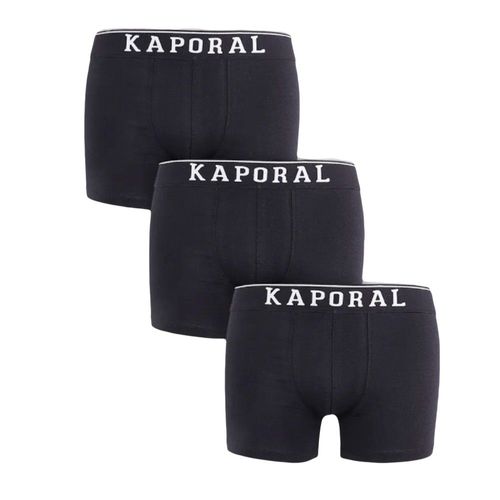 Boxer Kaporal Pack X3 Front Logo Homme Noir