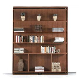Matrimoniale Armoire Lit Verticale Pivotante Couchage 160 * 200 Cm Coloris Noyer