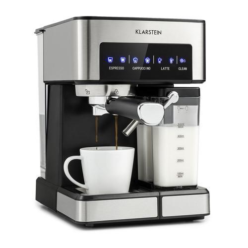 Machine à espresso - Klarstein arabica comfort - 1350w - 20 bar - 1-8l - panneau de contrôle tactile - acier inoxydable