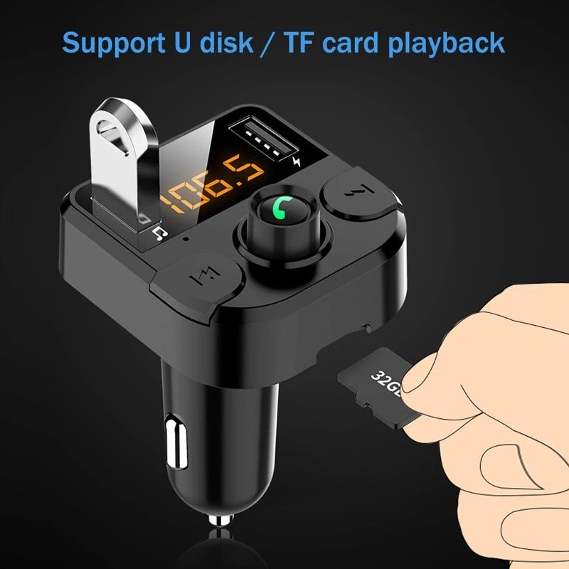 Lecteur Mp3 Sans Fil,Transmetteur Fm,Bluetooth 5.0,Kit De Vo... - 2