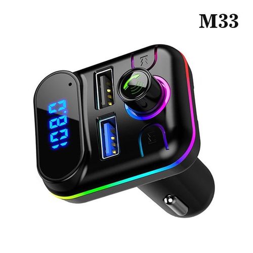 Chargeur De Voiture Usb Sans Fil Pour Touristes,Kit Mains Libres,Bluetooth,Overd'absorption,Transmetteur Fm,Lecteur De Musique Mp3,Modulateur,Adaptateur Audio - Type M33