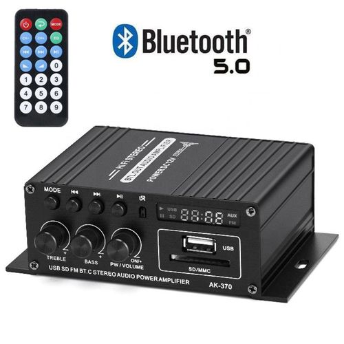 Amplificateur De Puissance Audio Stéréo Numérique Hifi Ak 370,2 Canaux 400w 12v Fm Radio Mic Car Mini Sound Amplificador Board Home Cinéma - Type Ak-370