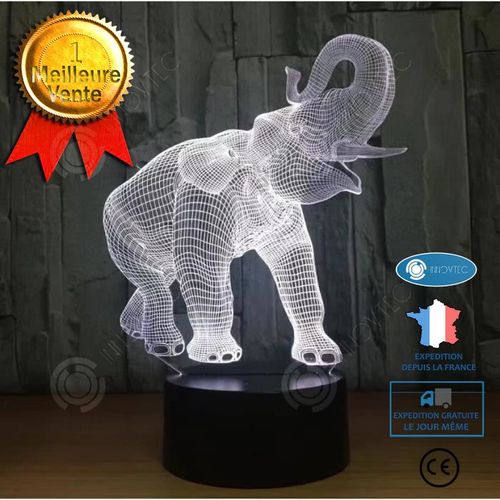 Veilleuse Enfant Prise B¿¿B¿¿ 3d ¿¿L¿¿Phant Animaux Led Interrupteur Douce ¿¿Conomique Gar?On Fille Couleur Lampe Chambre ¿¿ Poser Chevet